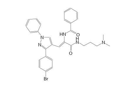 N-[(Z)-2-[3-(4-bromophenyl)-1-phenyl-1H-pyrazol-4-yl]-1-({[3-(dimethylamino)propyl]amino}carbonyl)ethenyl]benzamide