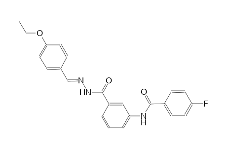 benzoic acid, 3-[(4-fluorobenzoyl)amino]-, 2-[(E)-(4-ethoxyphenyl)methylidene]hydrazide
