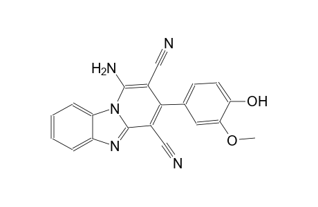pyrido[1,2-a]benzimidazole-2,4-dicarbonitrile, 1-amino-3-(4-hydroxy-3-methoxyphenyl)-