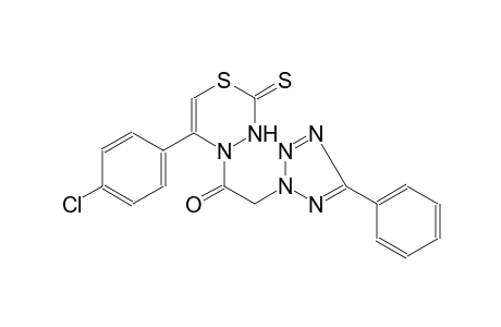 5-(4-chlorophenyl)-4-[(5-phenyl-2H-tetraazol-2-yl)acetyl]-3,4-dihydro-2H-1,3,4-thiadiazine-2-thione