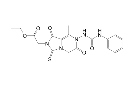Ethyl 2-(8-methyl-1,6-dioxo-7-(3-phenylureido)-3-thioxo-6,7-dihydroimidazo[1,5-a]pyrazin-2(1H,3H,5H)-yl)acetate