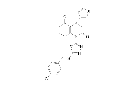 1-[5-[(4-chlorobenzyl)thio]-1,3,4-thiadiazol-2-yl]-4-(3-thienyl)-4,6,7,8-tetrahydro-3H-quinoline-2,5-quinone