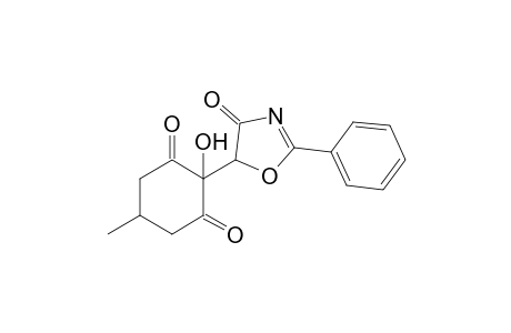 2-Hydroxy-2-(4-keto-2-phenyl-2-oxazolin-5-yl)-5-methyl-cyclohexane-1,3-quinone