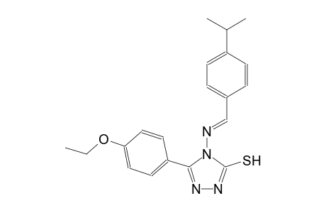 5-(4-ethoxyphenyl)-4-{[(E)-(4-isopropylphenyl)methylidene]amino}-4H-1,2,4-triazol-3-yl hydrosulfide