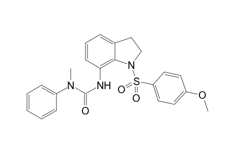 3-[1-(4-Methoxy-benzenesulfonyl)-2,3-dihydro-1H-indol-7-yl]-1-methyl-1-phenyl-urea