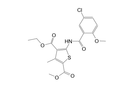 4-ethyl 2-methyl 5-[(5-chloro-2-methoxybenzoyl)amino]-3-methyl-2,4-thiophenedicarboxylate