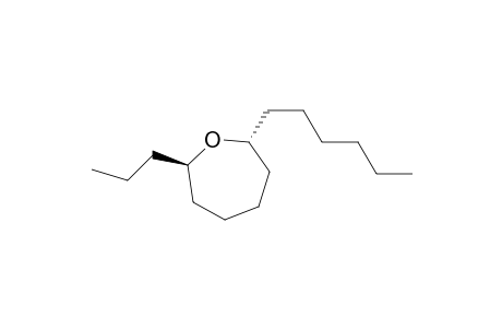 Oxepane, 2-hexyl-7-propyl-, (2R-cis)-