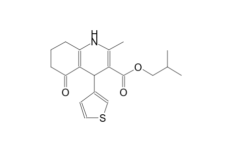 3-quinolinecarboxylic acid, 1,4,5,6,7,8-hexahydro-2-methyl-5-oxo-4-(3-thienyl)-, 2-methylpropyl ester