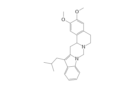 5,6,15,15A-TETRAHYDRO-2,3-DIMETHOXY-14-(2-METHYL-PROPYL)-INDOLO-[1',2':3,4]-PYRIMIDO-[6.1-A]-ISOQUINOLINE