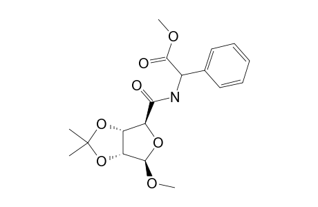 METHYL-2-(METHYL-2,3-O-ISOPROPYLIDEN-BETA-D-RIBO-1,4-FURANOSYL-CARBONYL)-AMINOA-2-PHENYLACETATE