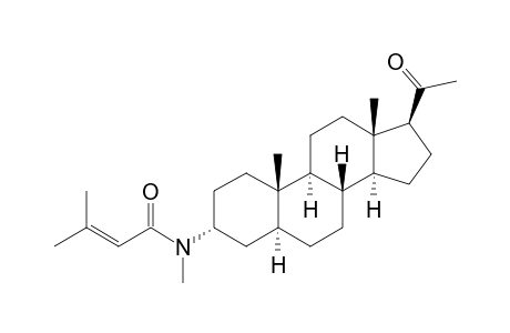 TERMINAMINE_F;3-ALPHA-(METHYLSENECIOYLAMINO)-PREGNAN-20-ONE