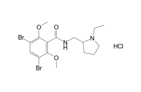 S-(-)-3,5-dibromo-2,6-dimethoxy-N-[(1-ethyl-2-pyrrolidinyl)methyl]benzamide, monohydrochloride