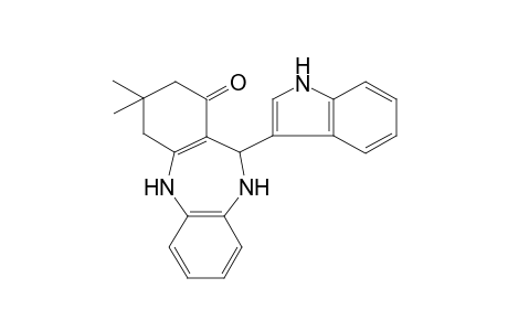 11-(1H-indol-3-yl)-3,3-dimethyl-2,3,4,5,10,11-hexahydro-1H-dibenzo[b,e][1,4]diazepin-1-one