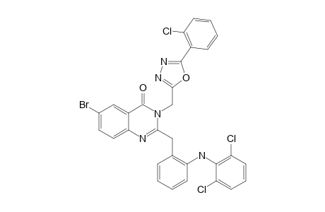 6-BROMO-3-[[5-(2-CHLORO-PHENYL)-1,3,4-OXADIAZOL-2-YL]-METHYL]-2-[2-[(2,6-DICHLORO-PHENYL)-AMINO]-BENZYL]-QUINAZOLIN-4(3H)-ONE