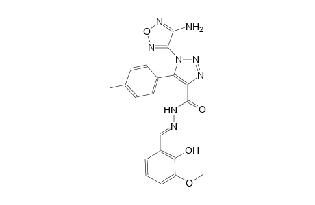 1-(4-amino-1,2,5-oxadiazol-3-yl)-N'-[(E)-(2-hydroxy-3-methoxyphenyl)methylidene]-5-(4-methylphenyl)-1H-1,2,3-triazole-4-carbohydrazide