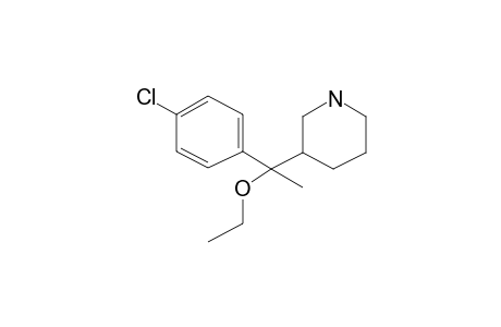 3-[1-[p-Chlorophenyl]-1-ethoxyethyl]piperidine