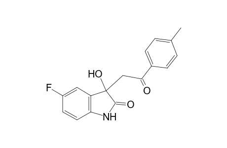 2H-Indol-2-one, 5-fluoro-1,3-dihydro-3-hydroxy-3-[2-(4-methylphenyl)-2-oxoethyl]-