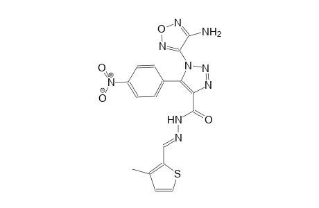 1-(4-amino-1,2,5-oxadiazol-3-yl)-N'-[(E)-(3-methyl-2-thienyl)methylidene]-5-(4-nitrophenyl)-1H-1,2,3-triazole-4-carbohydrazide