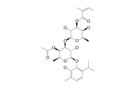 2-HYDROXYTHYMOL-3-O-(3-O-ANGELOYL-BETA-D-FUCOPYRANOSYL)-(1->3)-(4-O-ACETYL)-BETA-D-FUCOPYRANOSIDE