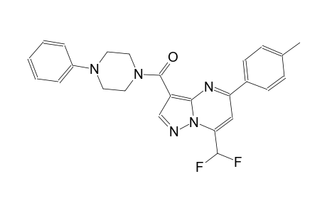 7-(difluoromethyl)-5-(4-methylphenyl)-3-[(4-phenyl-1-piperazinyl)carbonyl]pyrazolo[1,5-a]pyrimidine