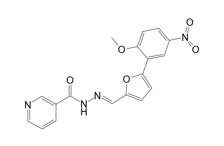N'-((E)-[5-(2-Methoxy-5-nitrophenyl)-2-furyl]methylidene)nicotinohydrazide