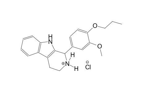 1-(3-methoxy-4-propoxyphenyl)-2,3,4,9-tetrahydro-1H-beta-carbolin-2-ium chloride