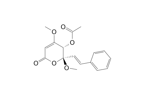 (5S,6S)-racemic-5-acetoxy-4,6-dimethoxy-6-trans-styryl-5,6-dihydro-2-pyran-2-one