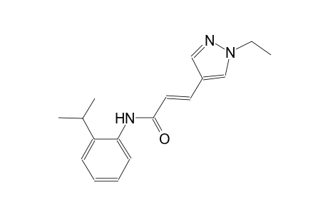 (2E)-3-(1-ethyl-1H-pyrazol-4-yl)-N-(2-isopropylphenyl)-2-propenamide