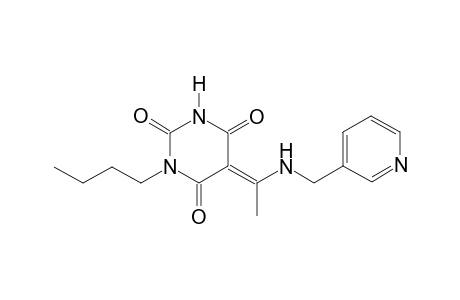 (5E)-1-butyl-5-{1-[(3-pyridinylmethyl)amino]ethylidene}-2,4,6(1H,3H,5H)-pyrimidinetrione