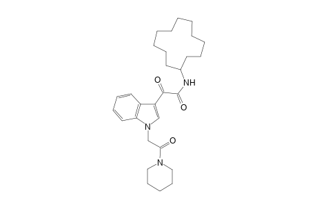 1H-Indole-3-acetamide, N-cyclododecyl-.alpha.-oxo-1-[2-oxo-2-(1-piperidinyl)ethyl]-