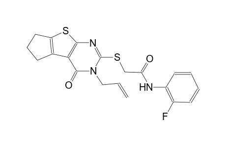 acetamide, N-(2-fluorophenyl)-2-[[3,5,6,7-tetrahydro-4-oxo-3-(2-propenyl)-4H-cyclopenta[4,5]thieno[2,3-d]pyrimidin-2-yl]thio]-