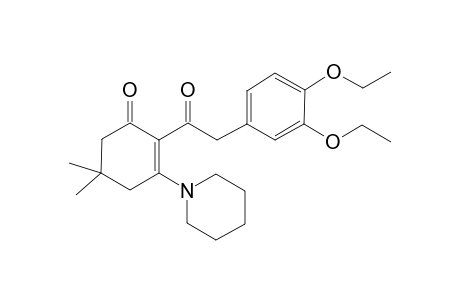 2-Cyclohexen-1-one, 2-[2-(3,4-diethoxyphenyl)acetyl]-5,5-dimethyl-3-(1-piperidinyl)-