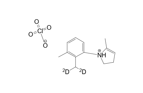 2-Methyl-1-(o-xylyl-.alpha.,.alpha.-D2)-1-pyrrolinium Perchlorate