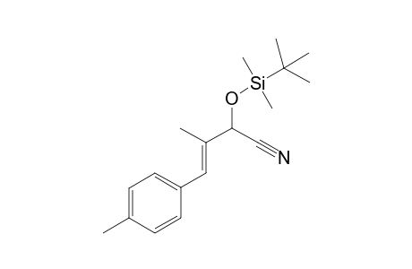 (E)-2-((tert-butyldimethylsilyl)oxy)-3-methyl-4-(p-tolyl)but-3-enenitrile