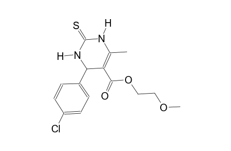 5-pyrimidinecarboxylic acid, 4-(4-chlorophenyl)-1,2,3,4-tetrahydro-6-methyl-2-thioxo-, 2-methoxyethyl ester