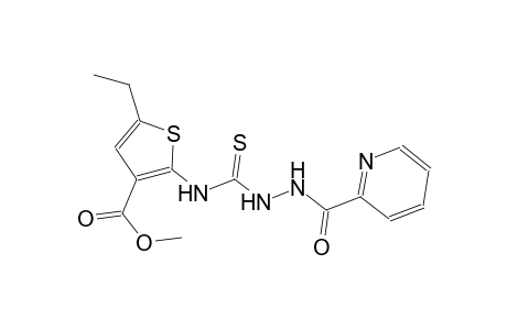 methyl 5-ethyl-2-({[2-(2-pyridinylcarbonyl)hydrazino]carbothioyl}amino)-3-thiophenecarboxylate