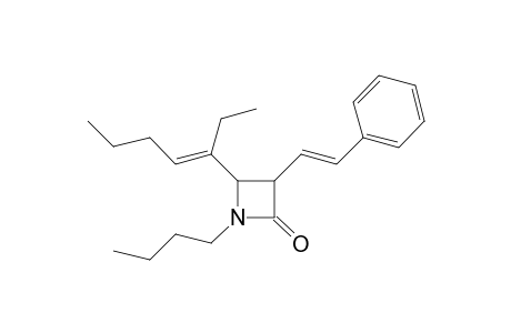 trans/cis-1-Butyl-4-[(E)-1-ethyl-1-pentenyl]-3-[(E)-2-phenyl-1-ethenyl]-2-azetanone