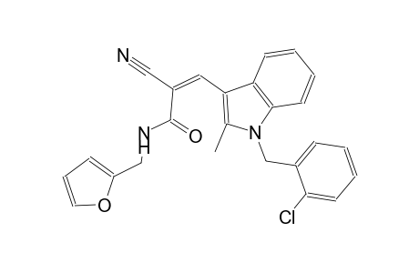 (2Z)-3-[1-(2-chlorobenzyl)-2-methyl-1H-indol-3-yl]-2-cyano-N-(2-furylmethyl)-2-propenamide