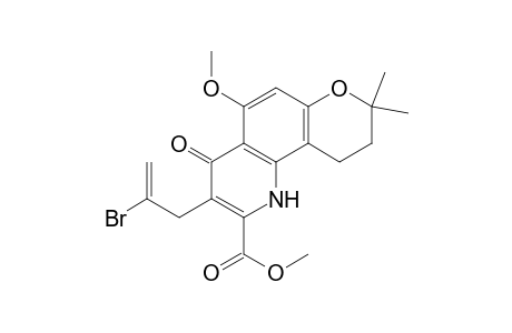 4H-Pyrano[2,3-h]quinoline-2-carboxylic acid, 3-(2-bromo-2-propenyl)-1,8,9,10-tetrahydro-5-methoxy-8,8-dimethyl-4-o xo-, methyl ester