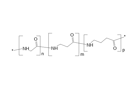 Copoly(amide-2-amide-3-amide-4), poly(glycyl-beta-alanylbutyramide), poly(iminomethylene-carbonyliminodimethylene-carbonyliminotrimethylenecarbonyl)