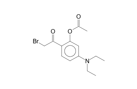 Acetic acid, 2-(2-bromoacetyl)-5-diethylaminophenyl ester