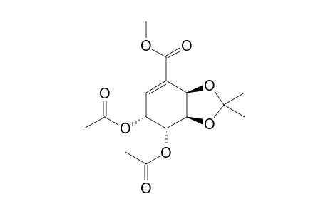 (3aR,6R,7R,7aR)-6,7-Diacetoxy-2,2-dimethyl-3a,6,7,7a-tetrahydro-benzo[1,3]dioxole-4-carboxylic acid methyl ester
