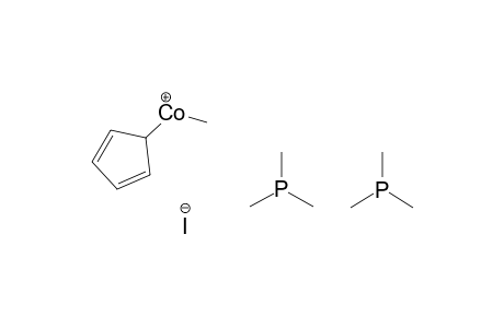 (cyclopentadienyl)methylbis(trimethylphosphin)cobalt(III)-iodide