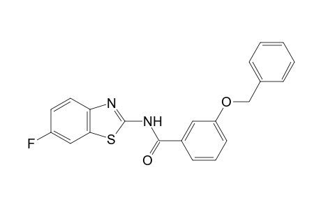 3-(benzyloxy)-N-(6-fluoro-1,3-benzothiazol-2-yl)benzamide