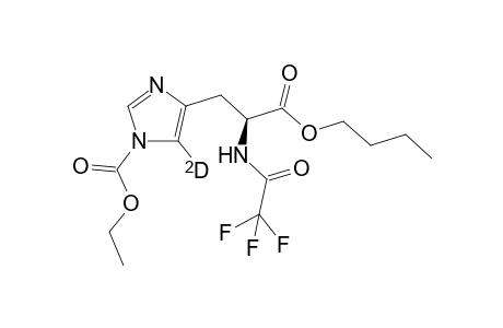 (.alpha.)N-(trifluoroacetyl)-(im)N-(ethoxycarbonyl)-5'-deuterio-L-histidine-n-butyl ester