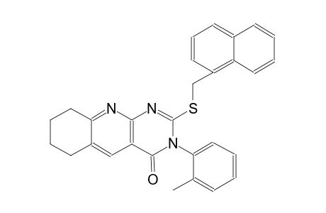3-(2-methylphenyl)-2-[(1-naphthylmethyl)sulfanyl]-6,7,8,9-tetrahydropyrimido[4,5-b]quinolin-4(3H)-one
