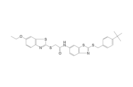 N-{2-[(4-tert-butylbenzyl)sulfanyl]-1,3-benzothiazol-6-yl}-2-[(6-ethoxy-1,3-benzothiazol-2-yl)sulfanyl]acetamide