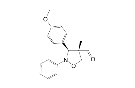 ((3S,4S)-4-methyl-3-(4-methoxyphenyl)-2-phenyl-isoxazoline-4-carbaldehyde)