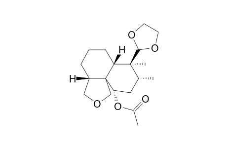 10.alpha.-acetoxy-7.beta.-(1,3-dioxolan-2-yl)-3,3a.beta.,4,5,6,6a.beta.,7,8,9,10-octahydro-7.alpha.,8.alpha.-dimethyl-1H-naphtho[1.8a.alpha.-c]furan