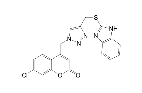 4-((4-(((1H-benzo[d]imidazol-2-yl)thio)methyl)-1H-1,2,3-triazol-1-yl)methyl)-7-chloro-2H-chromen-2-one